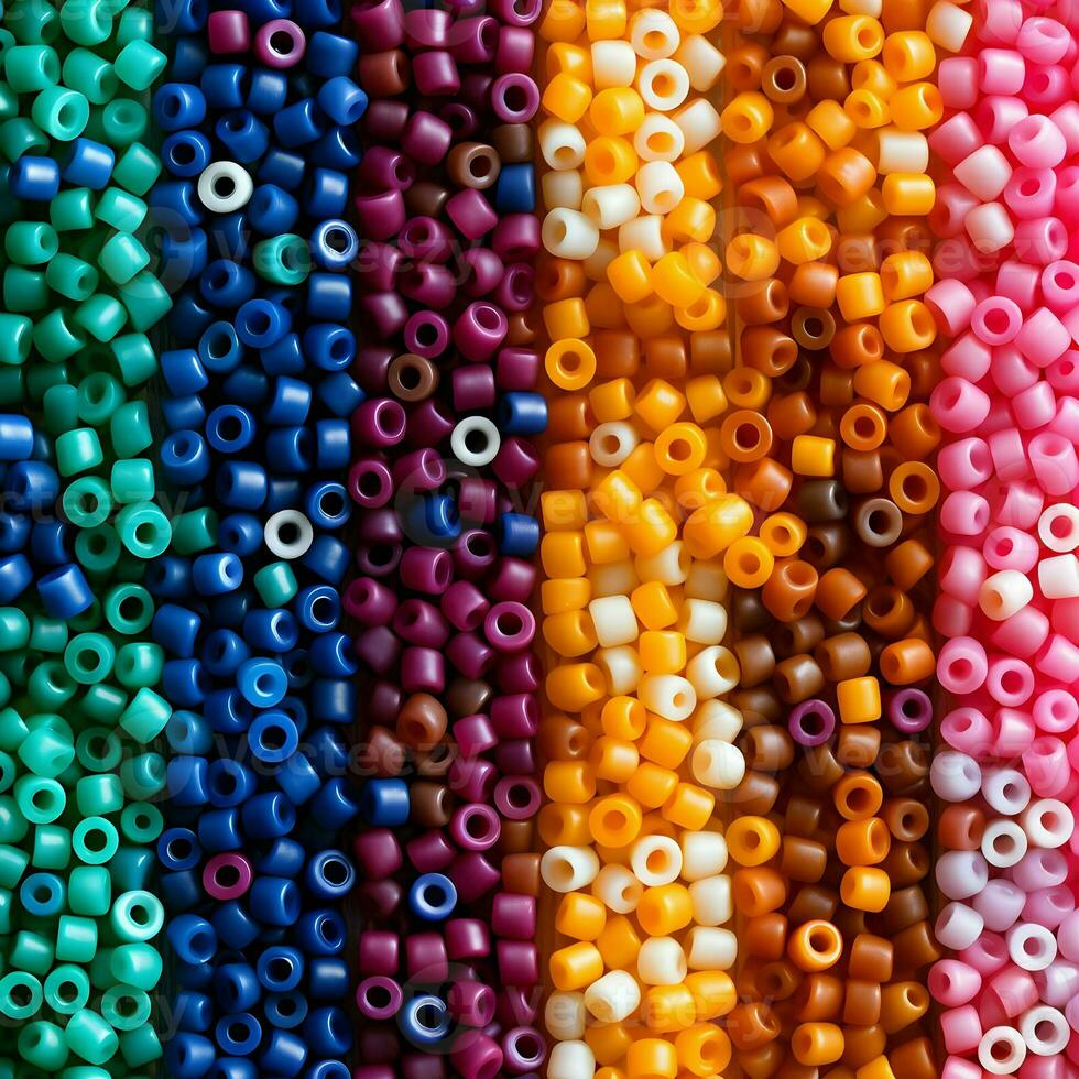 Colorful beads minimalism background. High quality. AI Generative photo