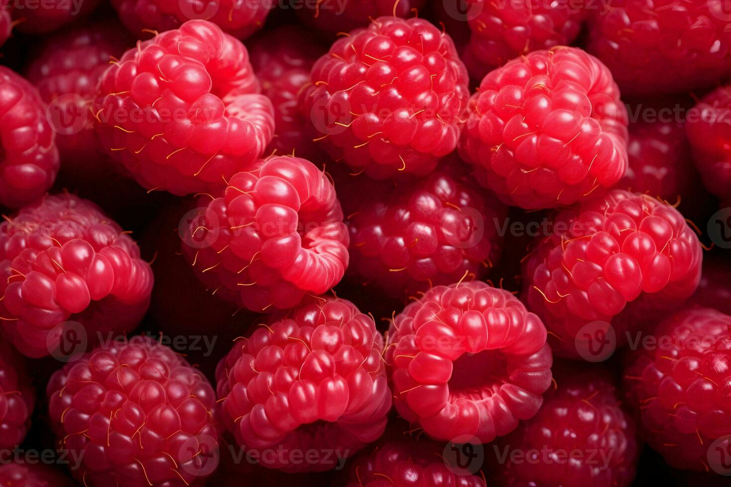 Raspberry background. High-resolution. AI Generative photo