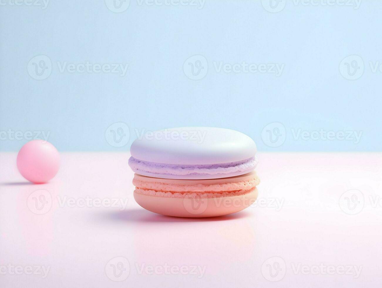 Pink and purple macaroon minimalism. High-resolution. AI Generative photo