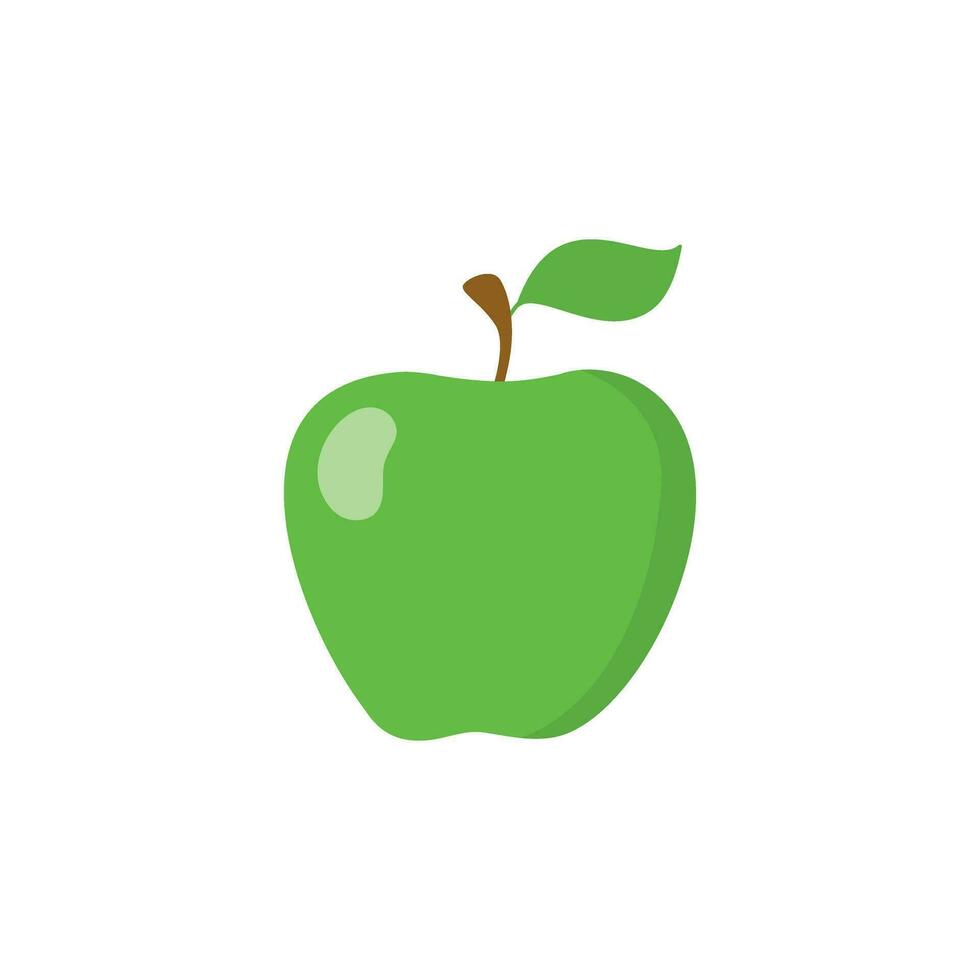 Simple apple in flat style. Vector illustration