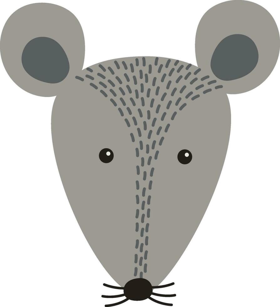 animal face mouse vector