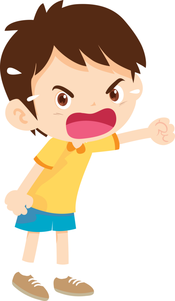 expressing anger and emotion angry cartoon character png