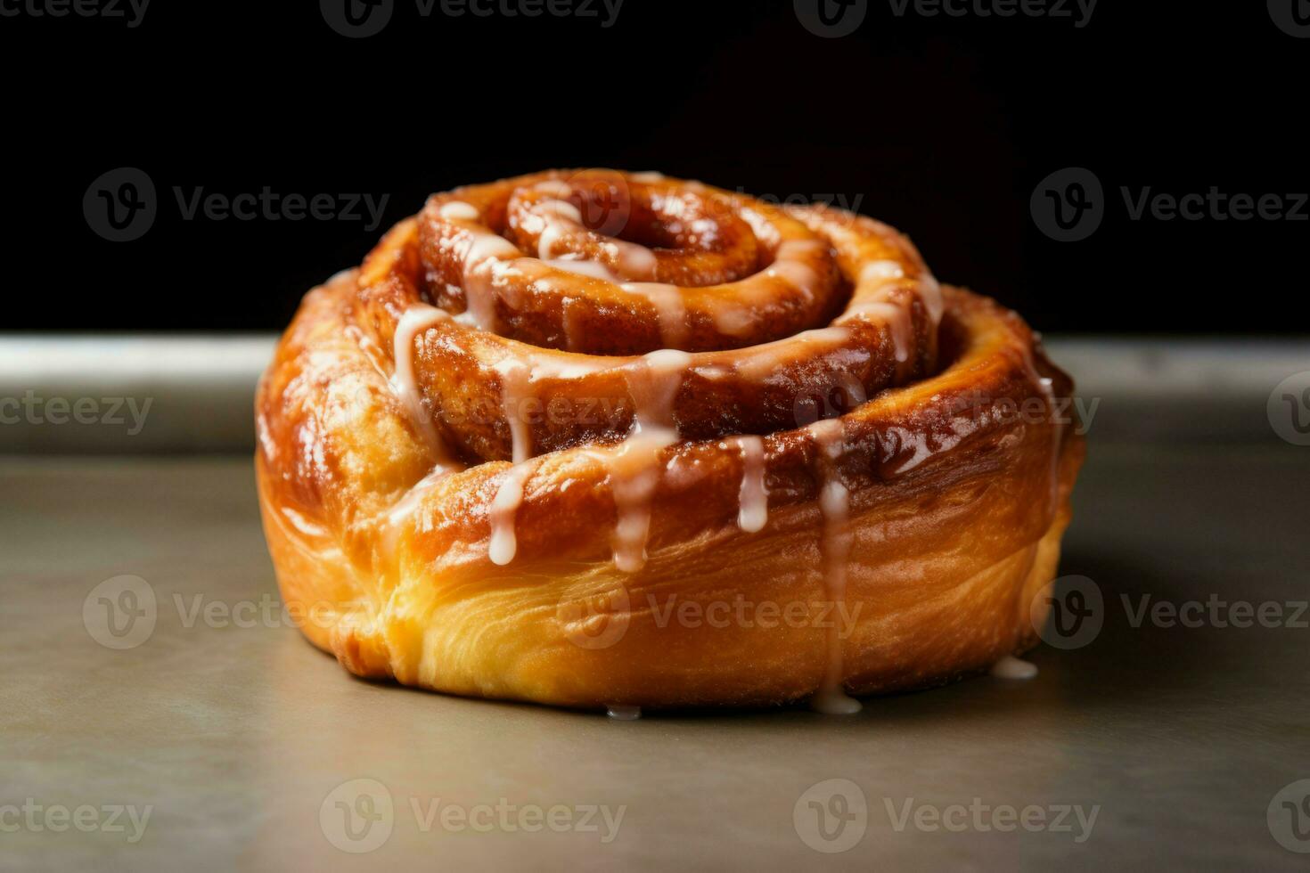 Cinnamon bun food bakery. Generate Ai photo