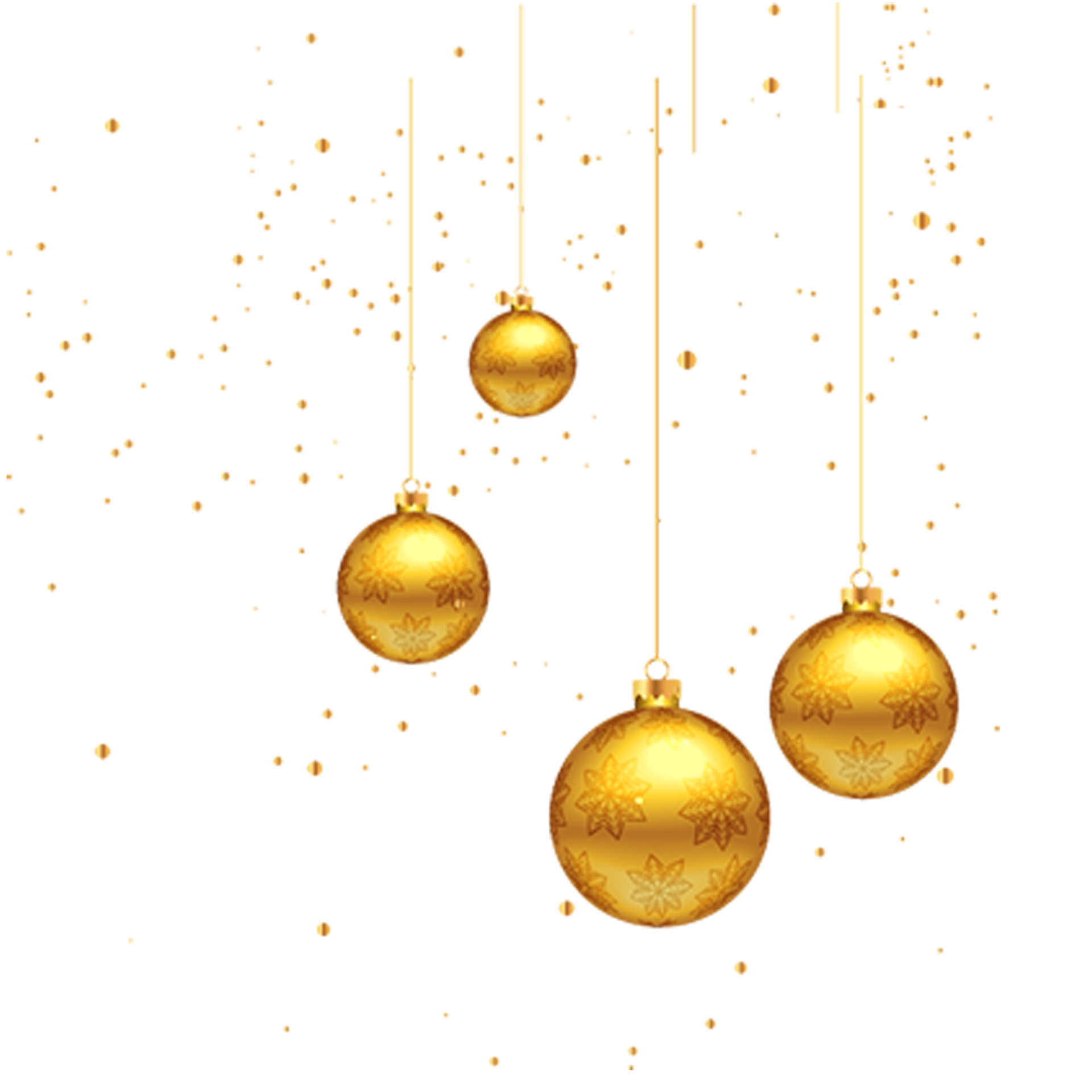 Transparent Golden Ball and hanging golden ball png free to use
