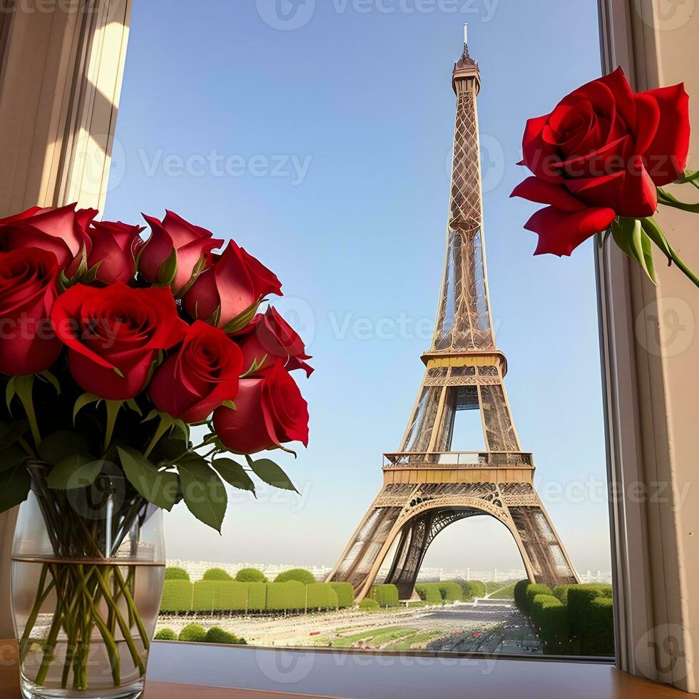 ai generado generativo ai fantasía en el tema San Valentín día antecedentes. regalo, café, rosas, corazones arreglado para un fiesta tarjeta. San Valentín día concepto. foto