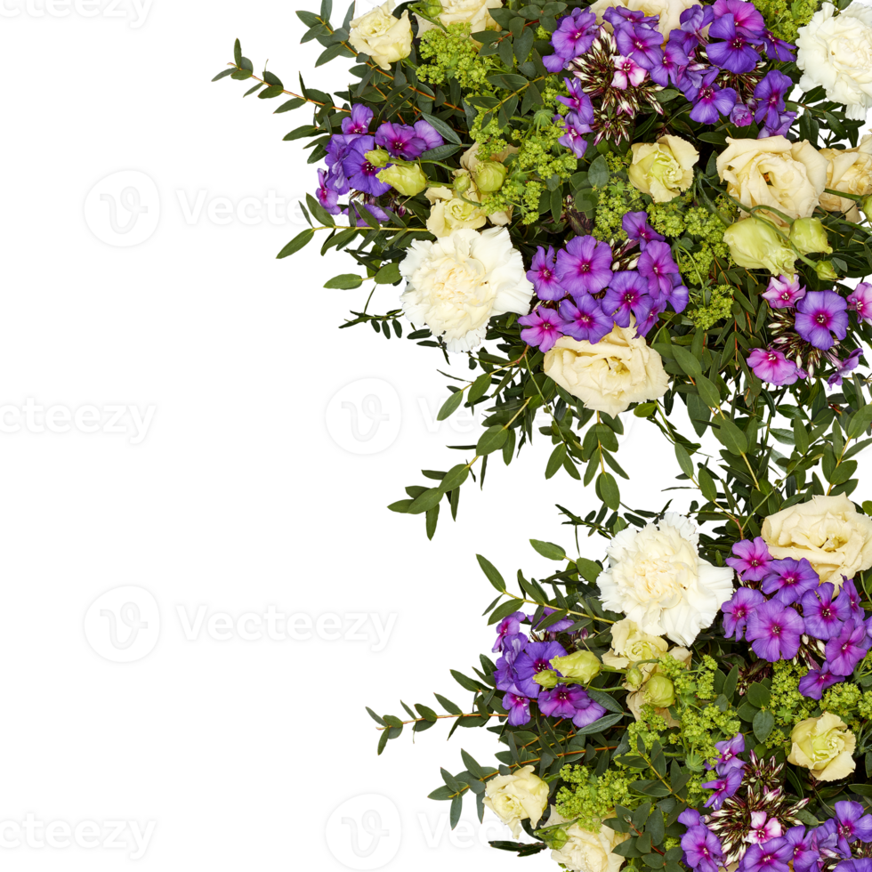Fresh flower arch cut out isolated transparent background png