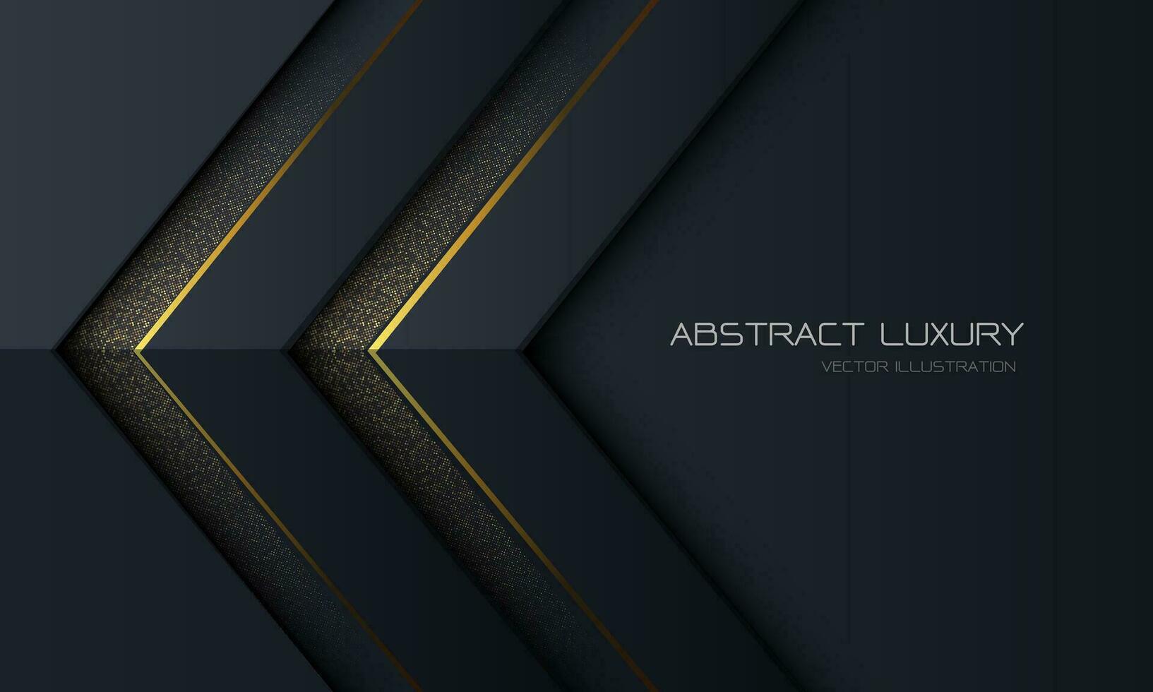 Abstract grey golden line arrow direction geometric with blank space design modern futuristic creative background vector