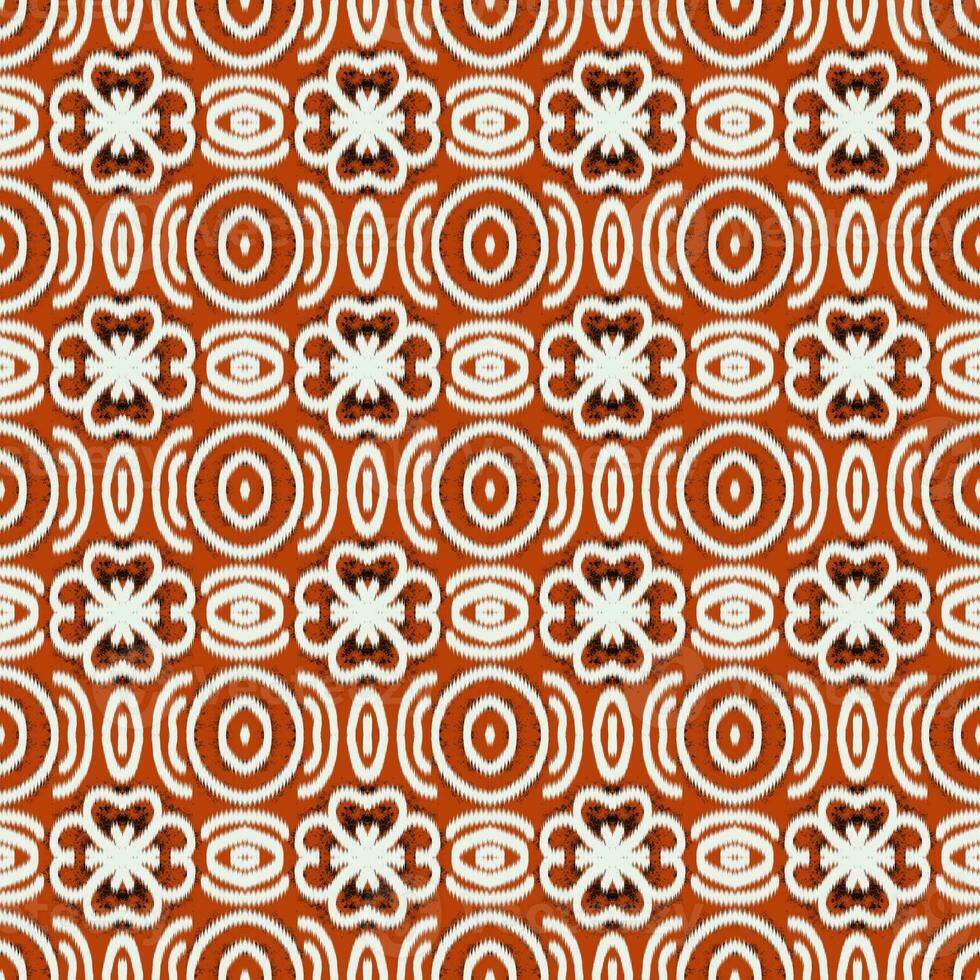 Ikat seamless pattern background, design for the creation texture,fabric,clothing,wrapping,decoration,scarf,sarong. Motif ethnic handmade beautiful Ikat design. photo