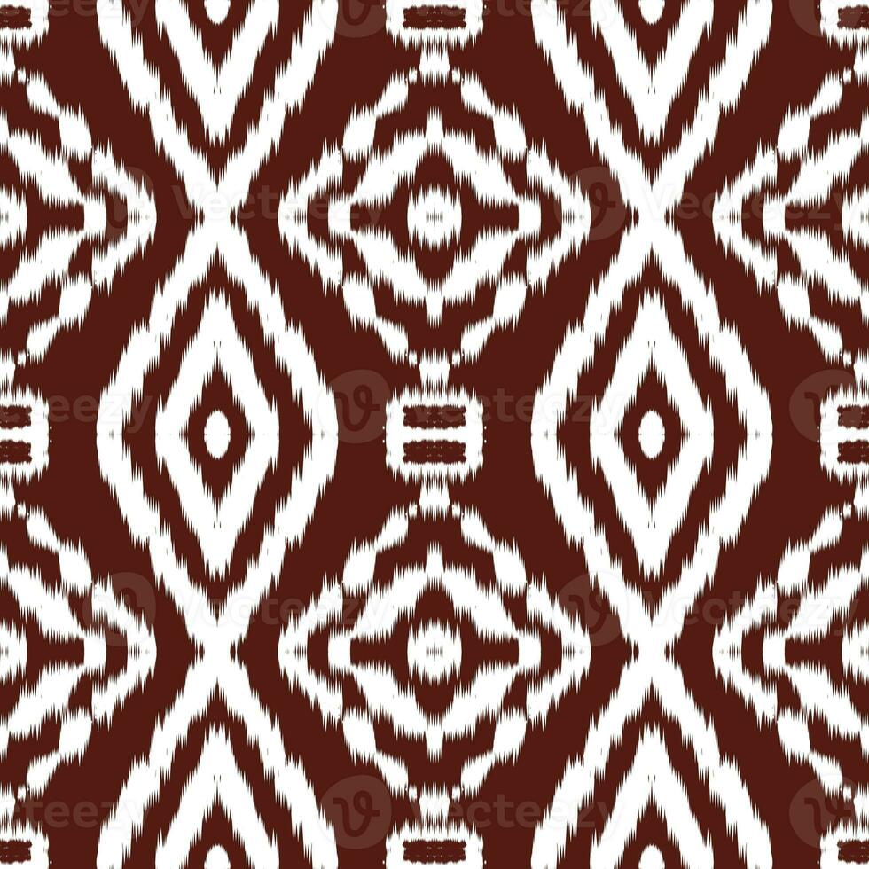 Ikat seamless pattern background, design for the creation texture,fabric,clothing,wrapping,decoration,scarf,sarong. Motif ethnic handmade beautiful Ikat design photo