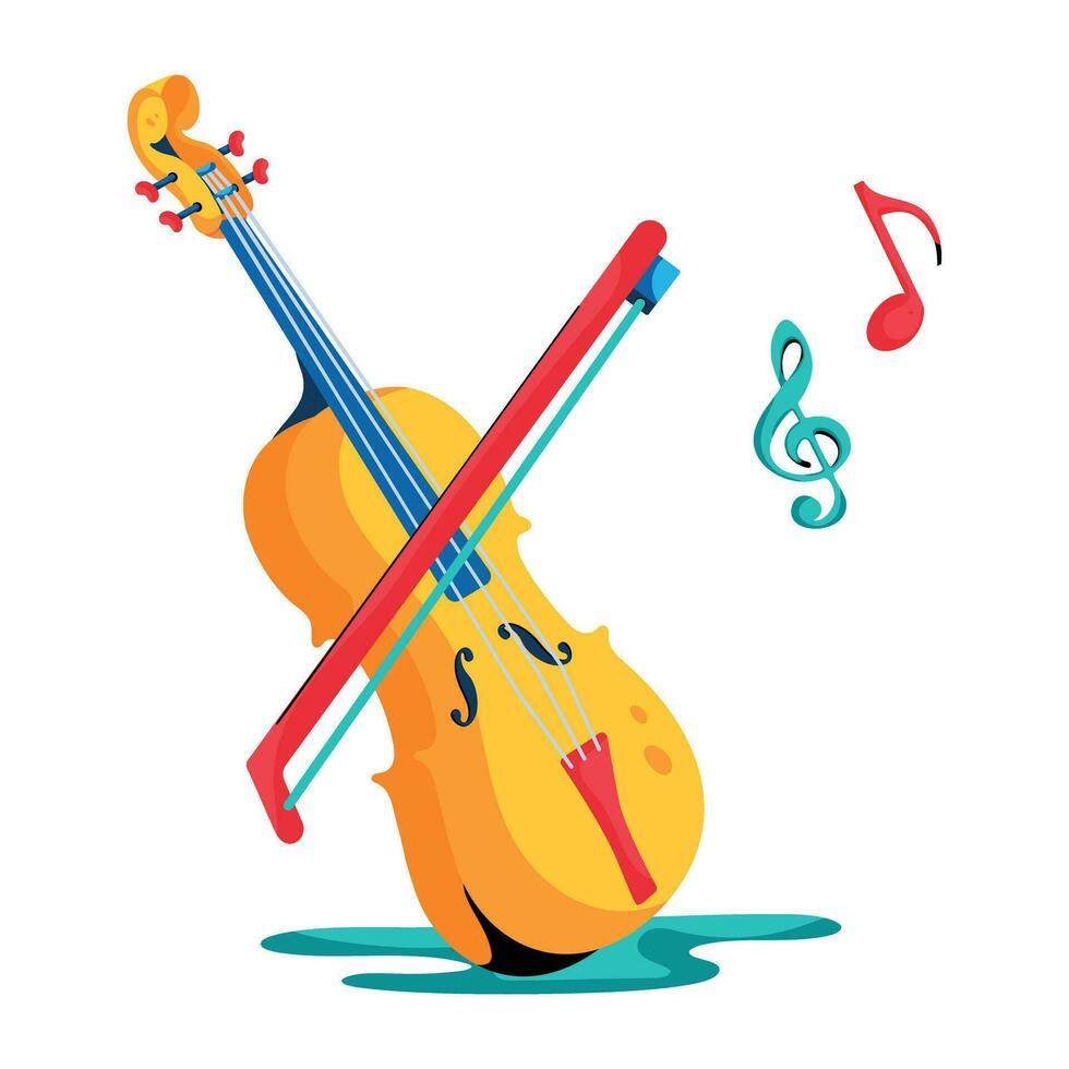Trendy Violin Concepts vector