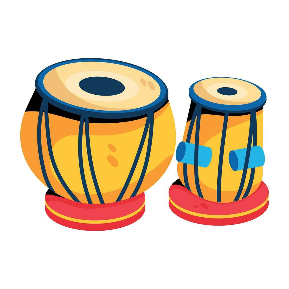 Trendy Tabla Drums vector