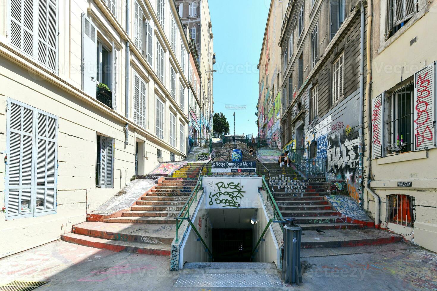 Cours Julien stairs on Estelle Street - Marseille photo