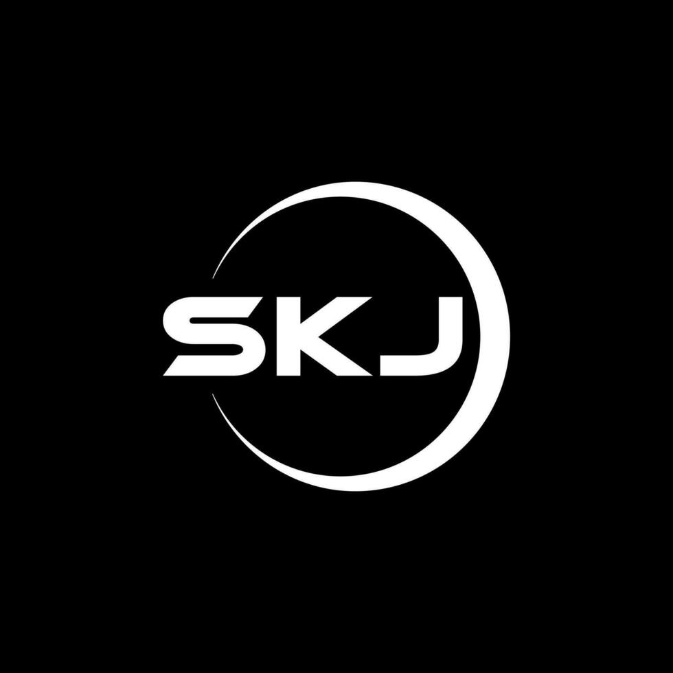 SKJ Letter Logo Design, Inspiration for a Unique Identity. Modern Elegance and Creative Design. Watermark Your Success with the Striking this Logo. vector