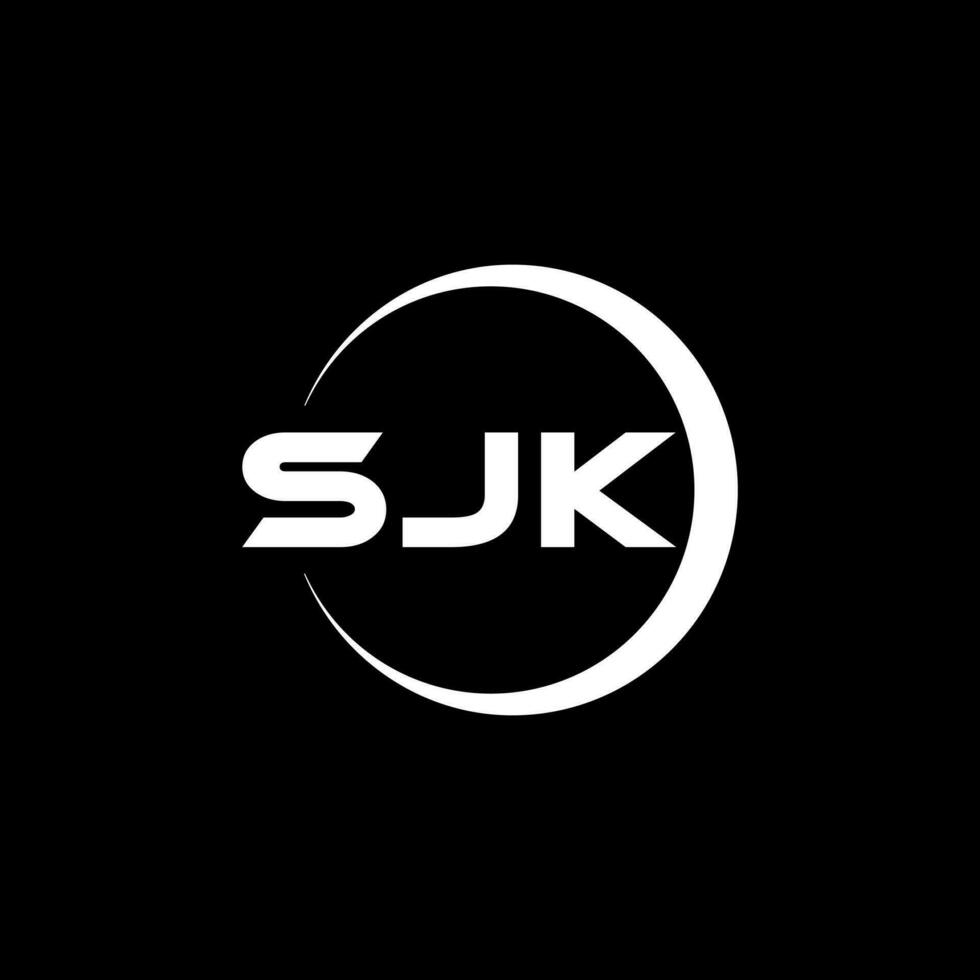 sjk letra logo diseño, inspiración para un único identidad. moderno elegancia y creativo diseño. filigrana tu éxito con el sorprendentes esta logo. vector