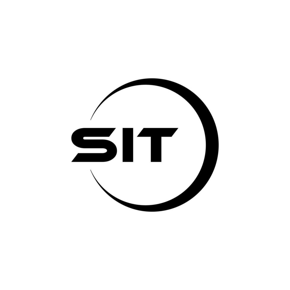 SIT Letter Logo Design, Inspiration for a Unique Identity. Modern Elegance and Creative Design. Watermark Your Success with the Striking this Logo. vector