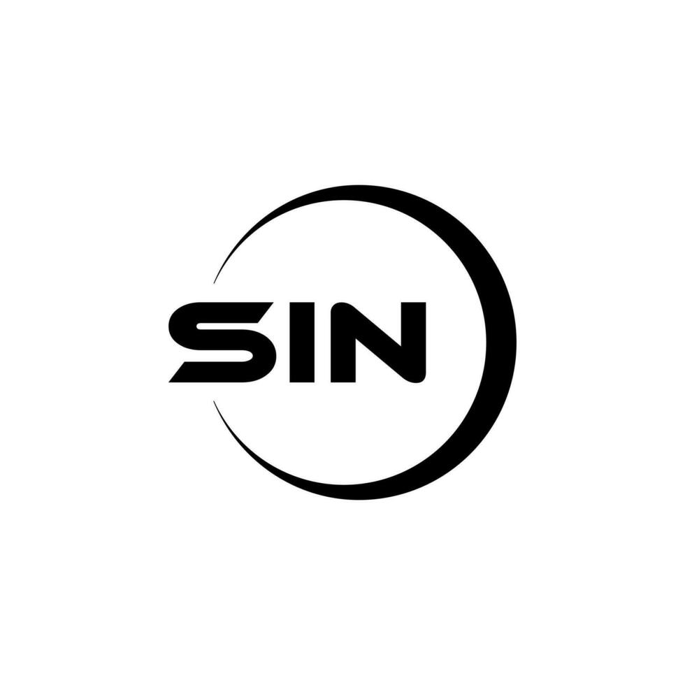 SIN Letter Logo Design, Inspiration for a Unique Identity. Modern Elegance and Creative Design. Watermark Your Success with the Striking this Logo. vector