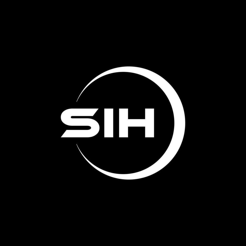 SIH Letter Logo Design, Inspiration for a Unique Identity. Modern Elegance and Creative Design. Watermark Your Success with the Striking this Logo. vector