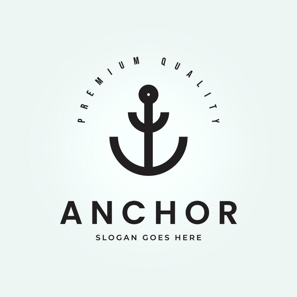 Anchor vector icon pirate boat logo helmet Nautical maritime simple graphic symbol illustration