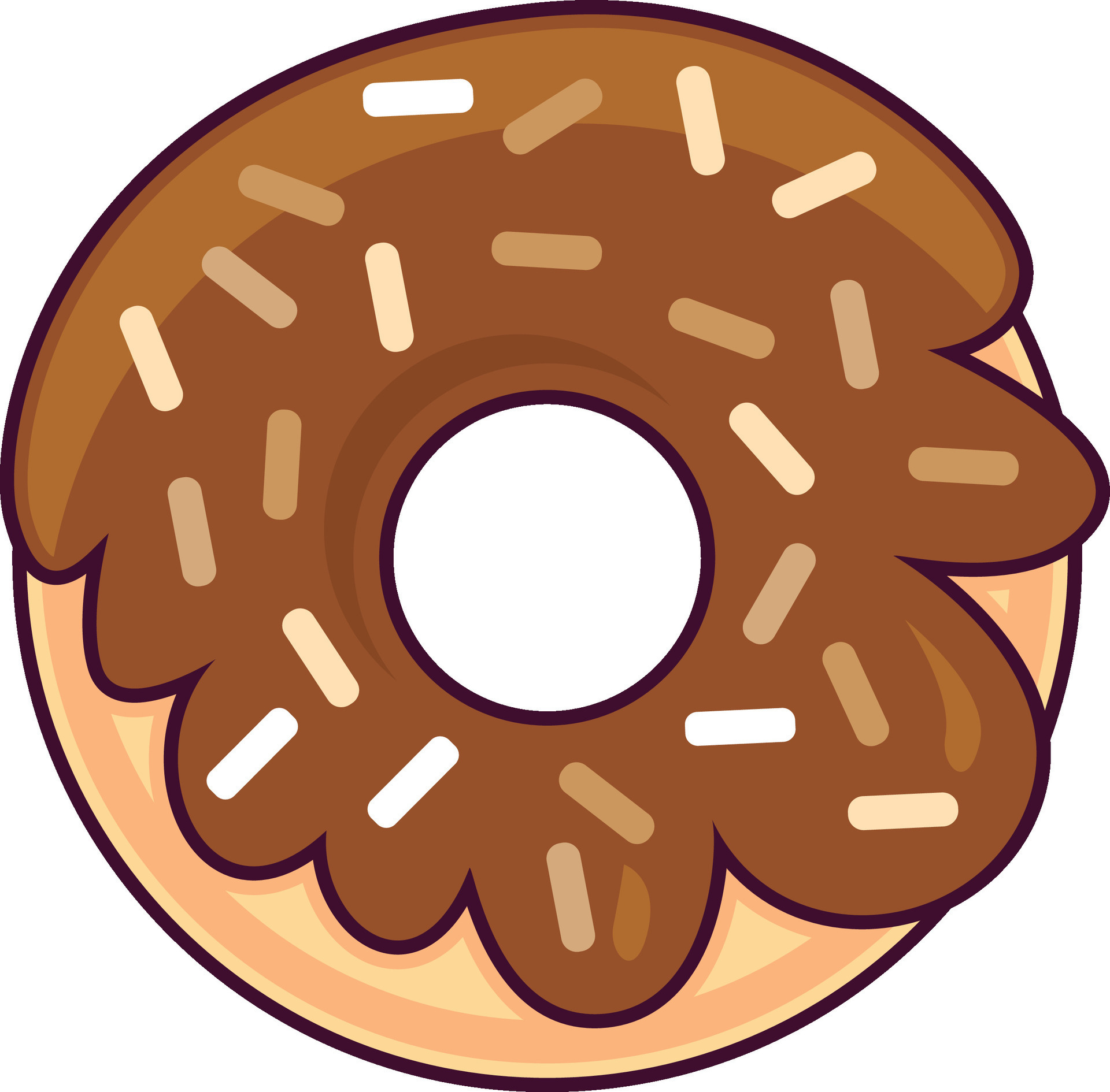 Sweet Donut Flat Dessert Illustration 34600858 Vector Art at Vecteezy