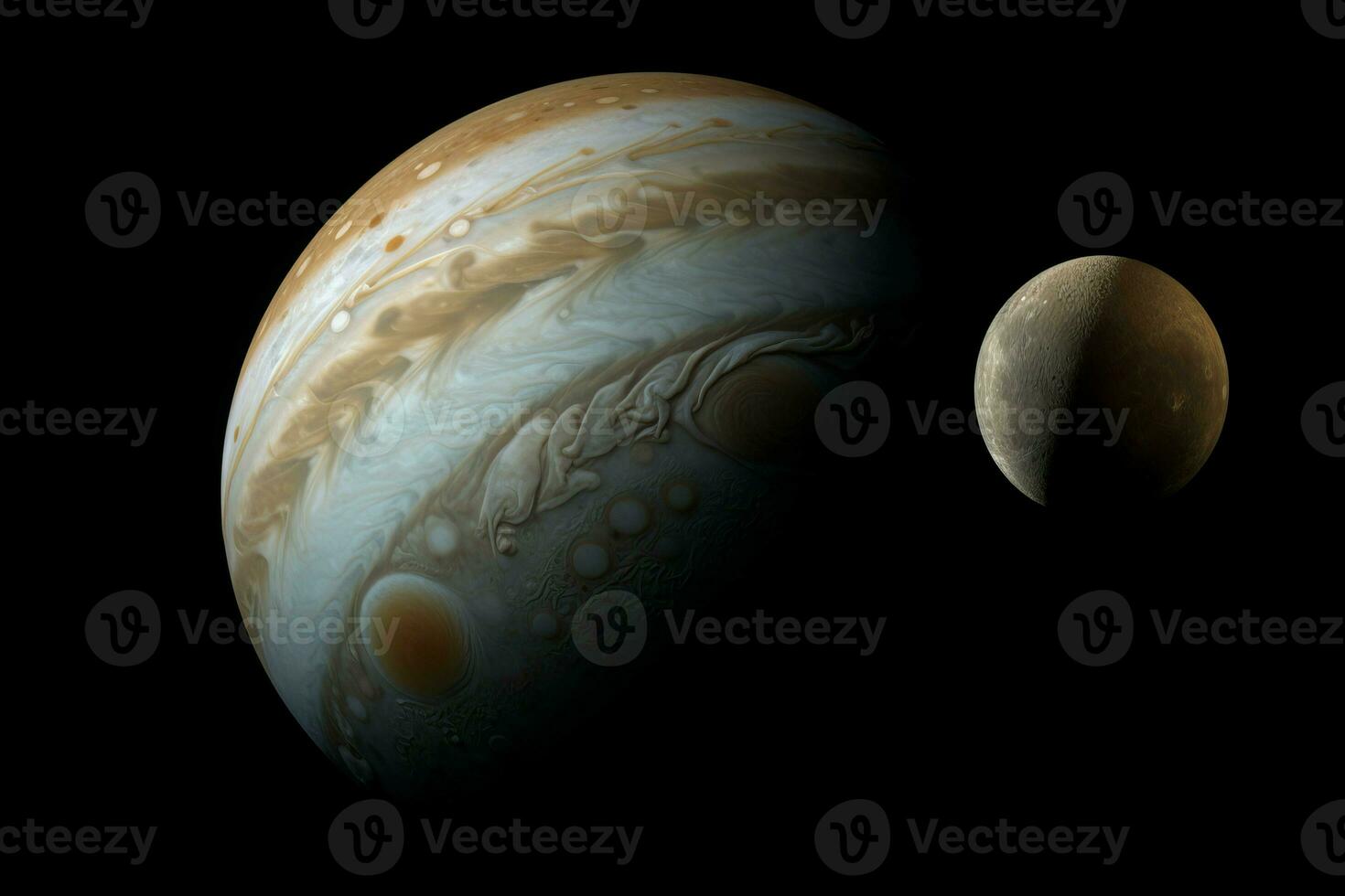 Orbiting Jupiter captured. Generate Ai photo