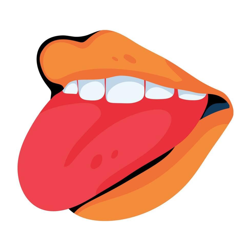 Trendy Tongue Out vector