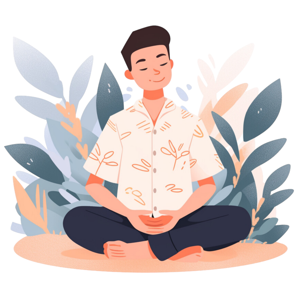 ai gerado meditação png