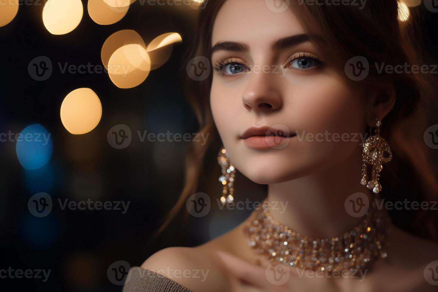 Woman elegant jewelry. Generate Ai 34602330 Stock Photo at Vecteezy