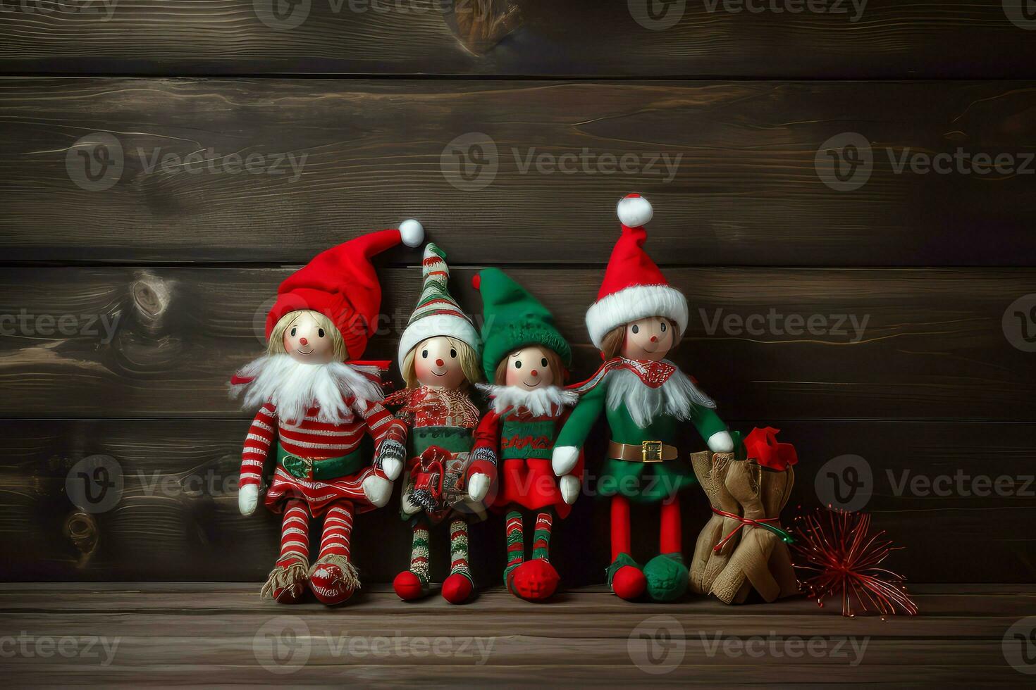 Christmas elves toys. Generate Ai photo