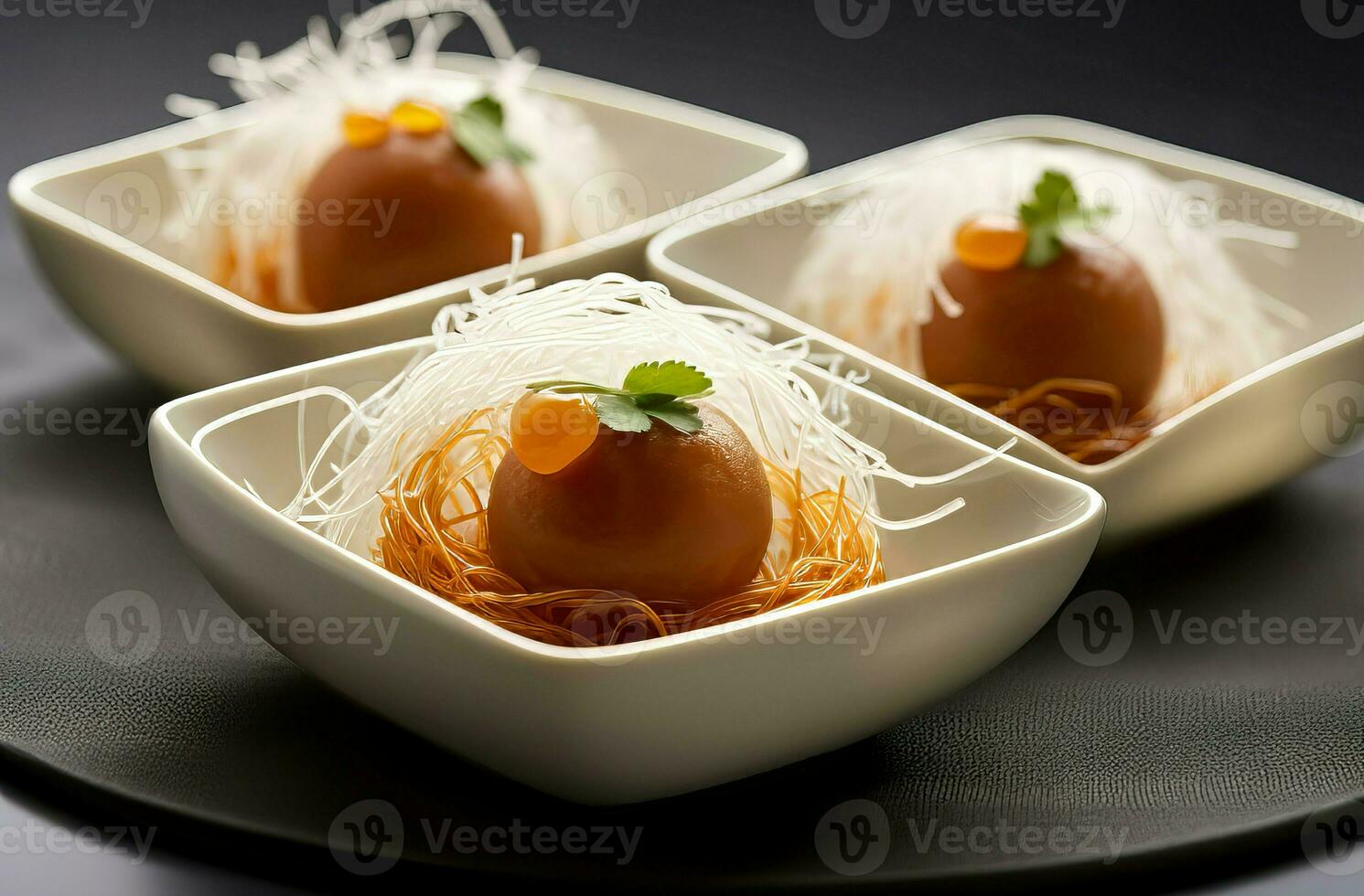 fideos nido gulab jamun. generar ai foto