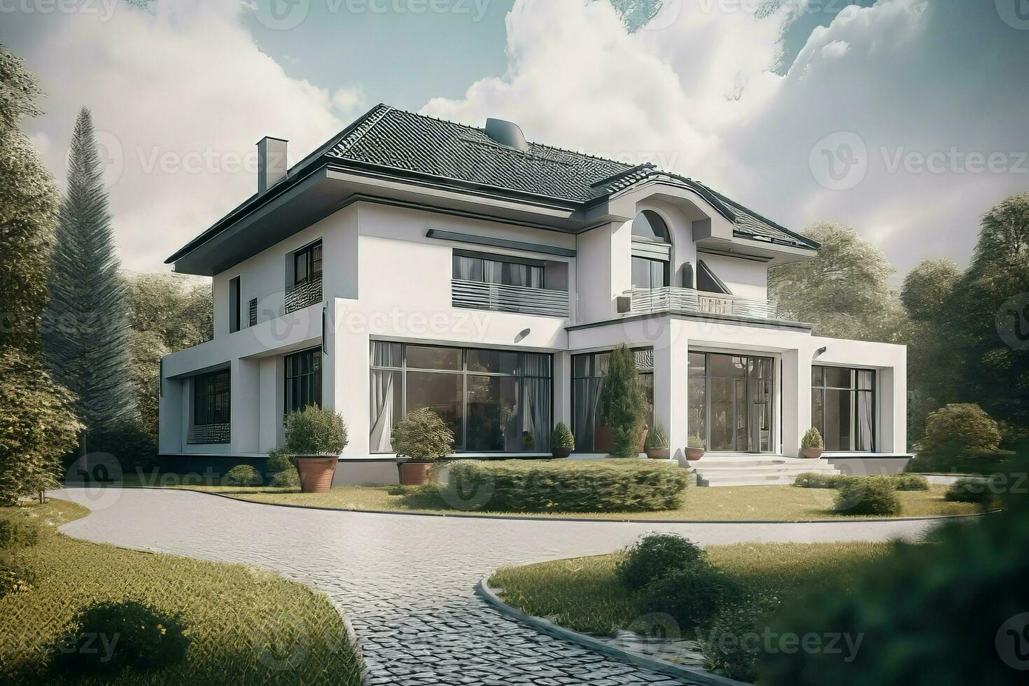 Real estate expert house. Generate Ai photo