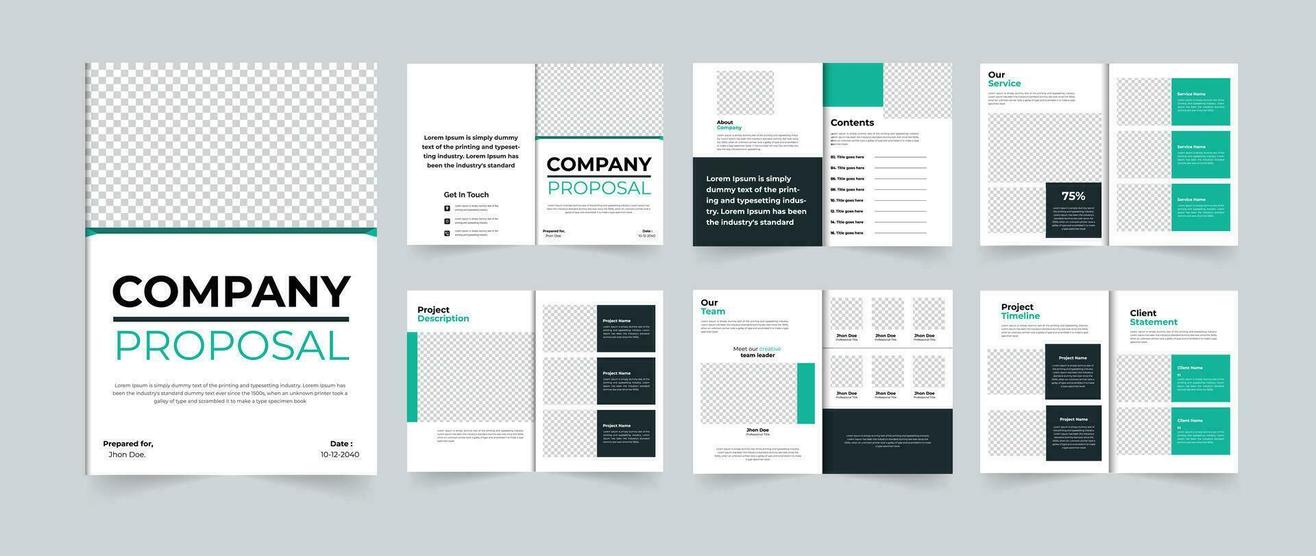 company proposal or business template design or business proposal layout design vector