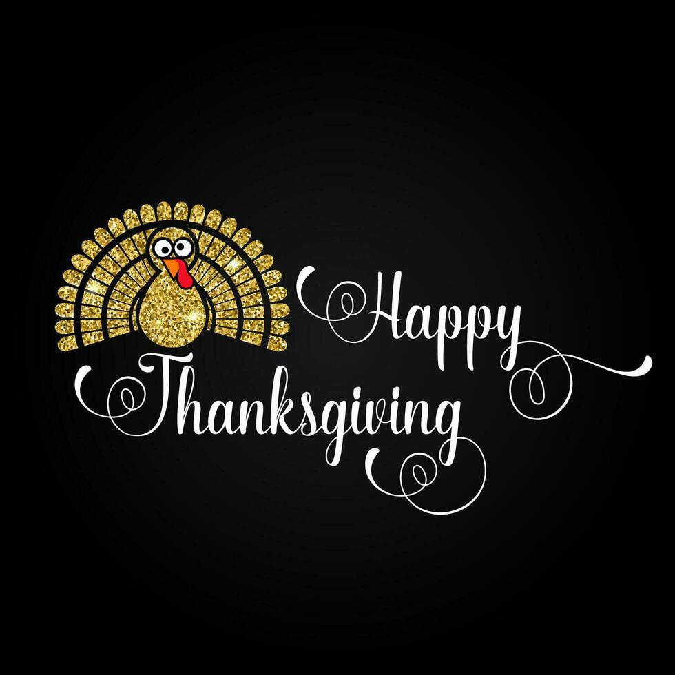 Happy Thanksgiving Day greeting card. vector