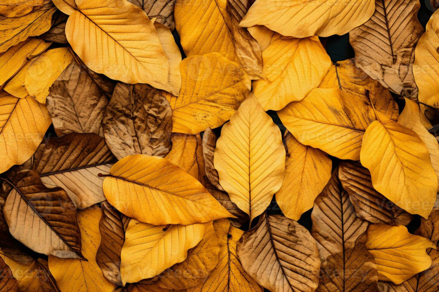 Autumn Leaves Overlay Texture Background. AI Generative photo