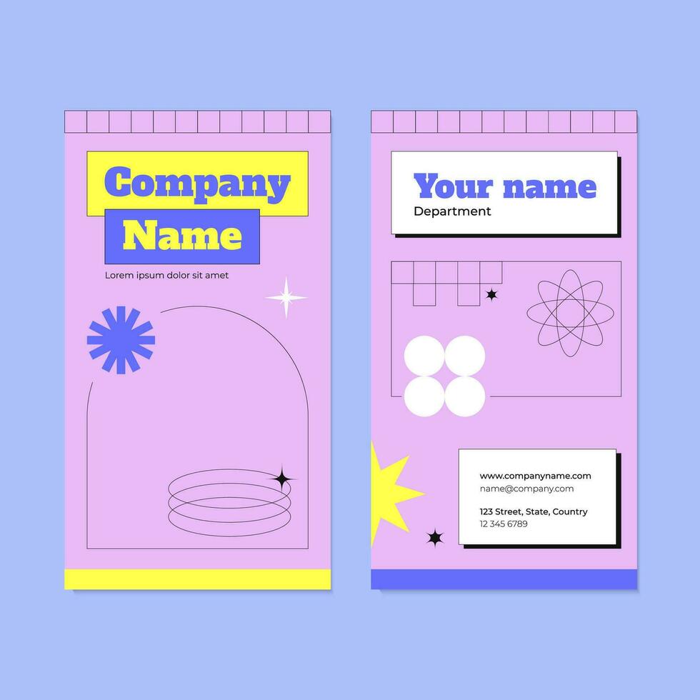 Trendy business card template vector