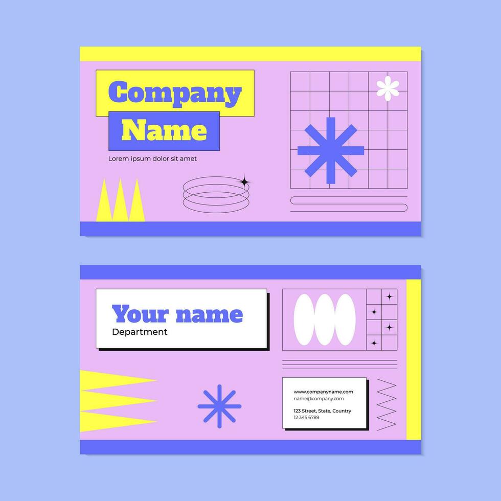 Trendy business card template vector