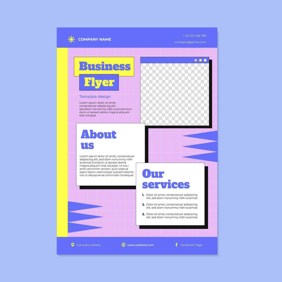 Trendy business flyer template vector