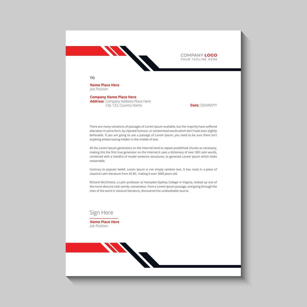Letterhead design template vector