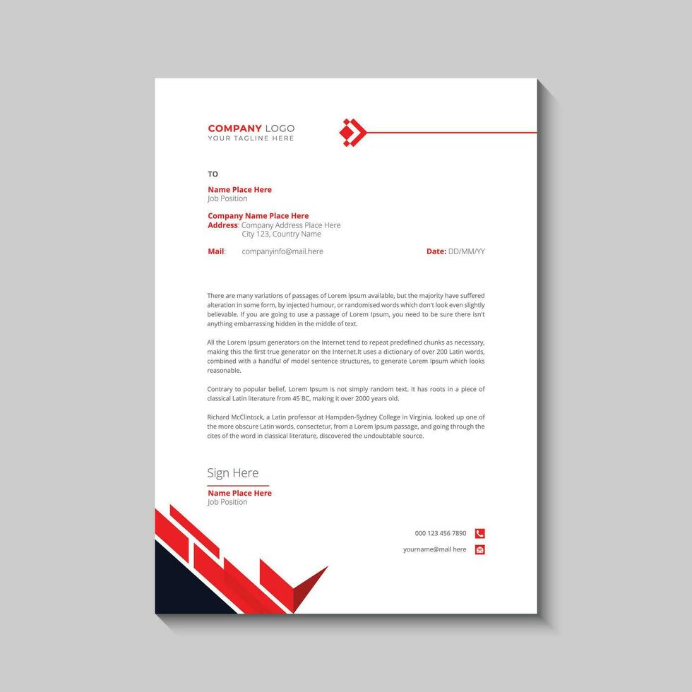 Letterhead design template vector