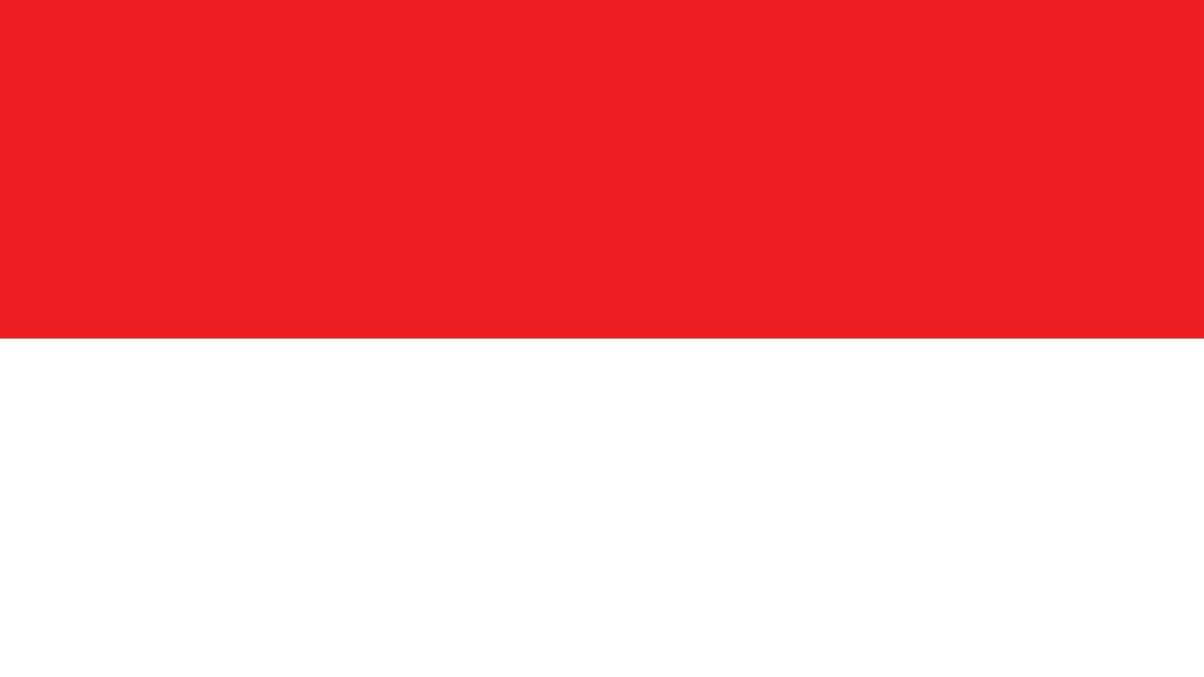 National Flag of Indonesia. Official Colors, Precise Proportions, and Flat Vector Illustration EPS10