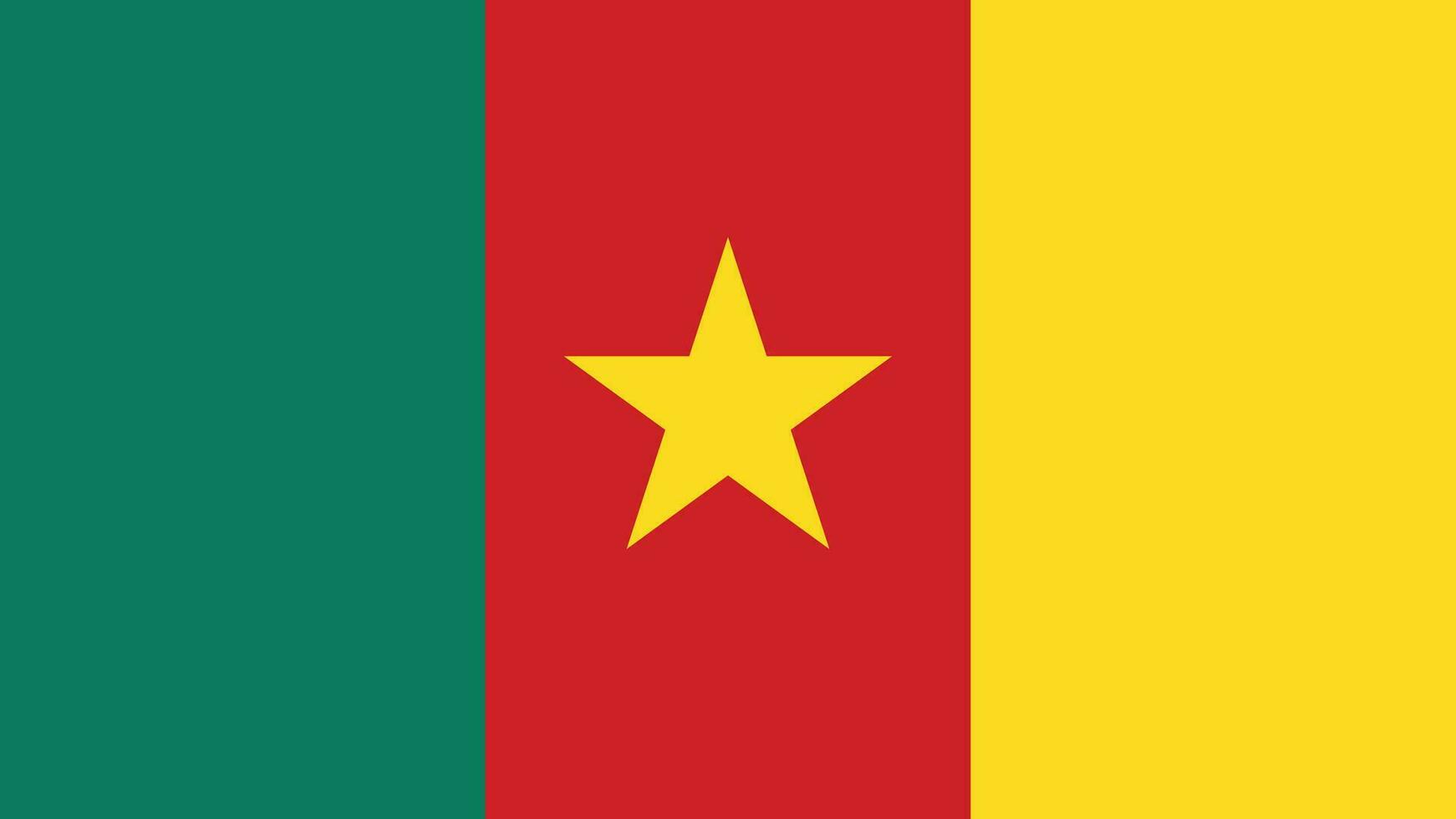 Cameroon National Flag. official Colors and Proportions - Vector Illustration