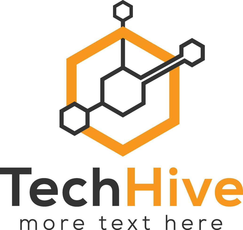 tech hive logo design vector