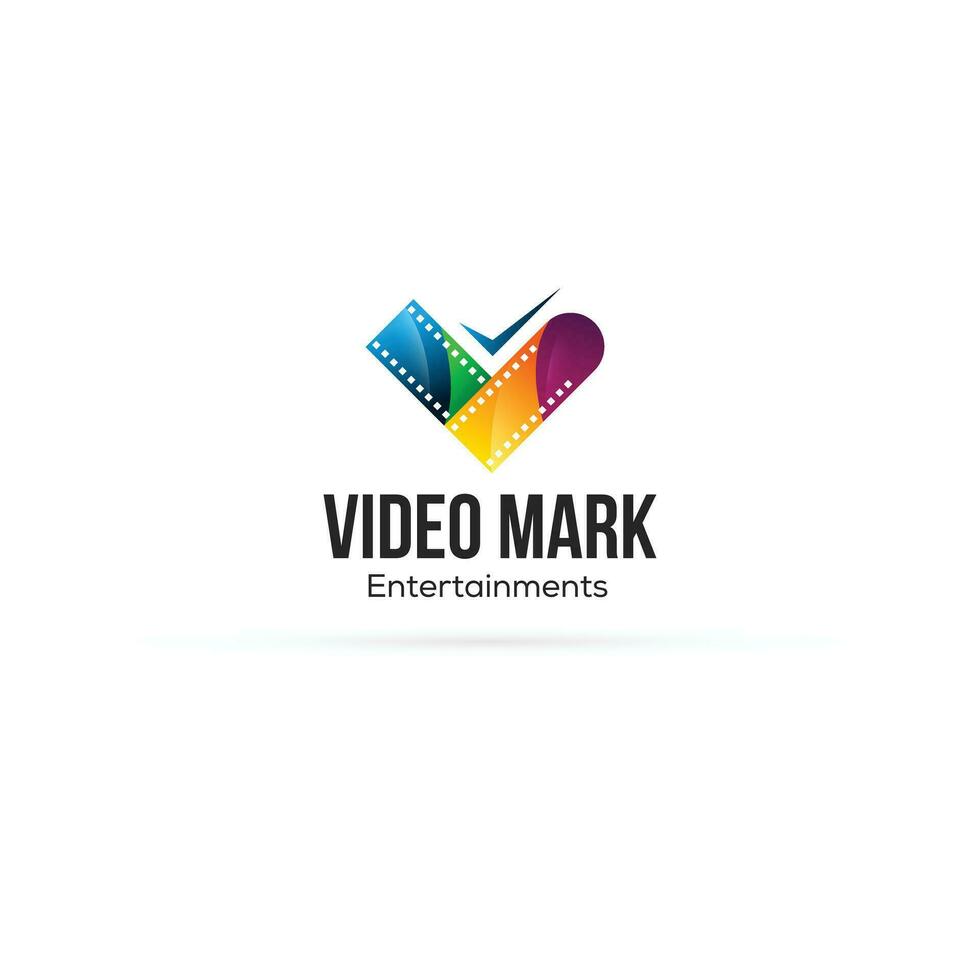 creative video movie studio logo design vector