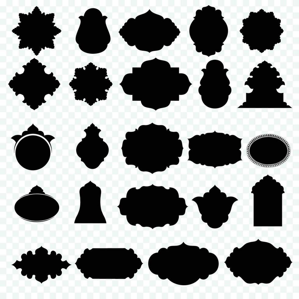 Vintage text frames vector icon