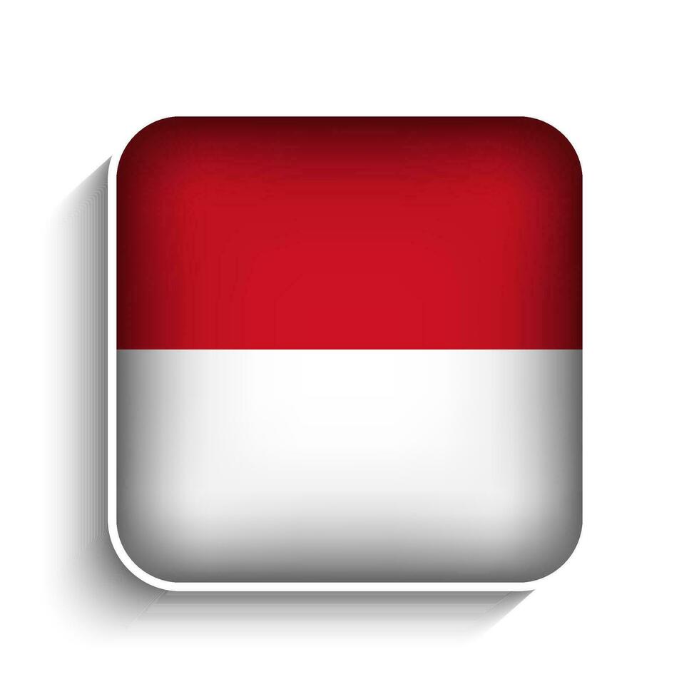 Vector Square Monaco Flag Icon