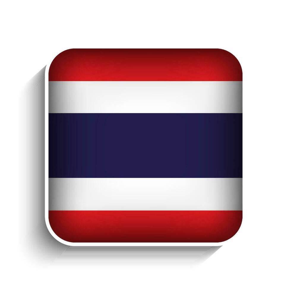 Vector Square Thailand Flag Icon