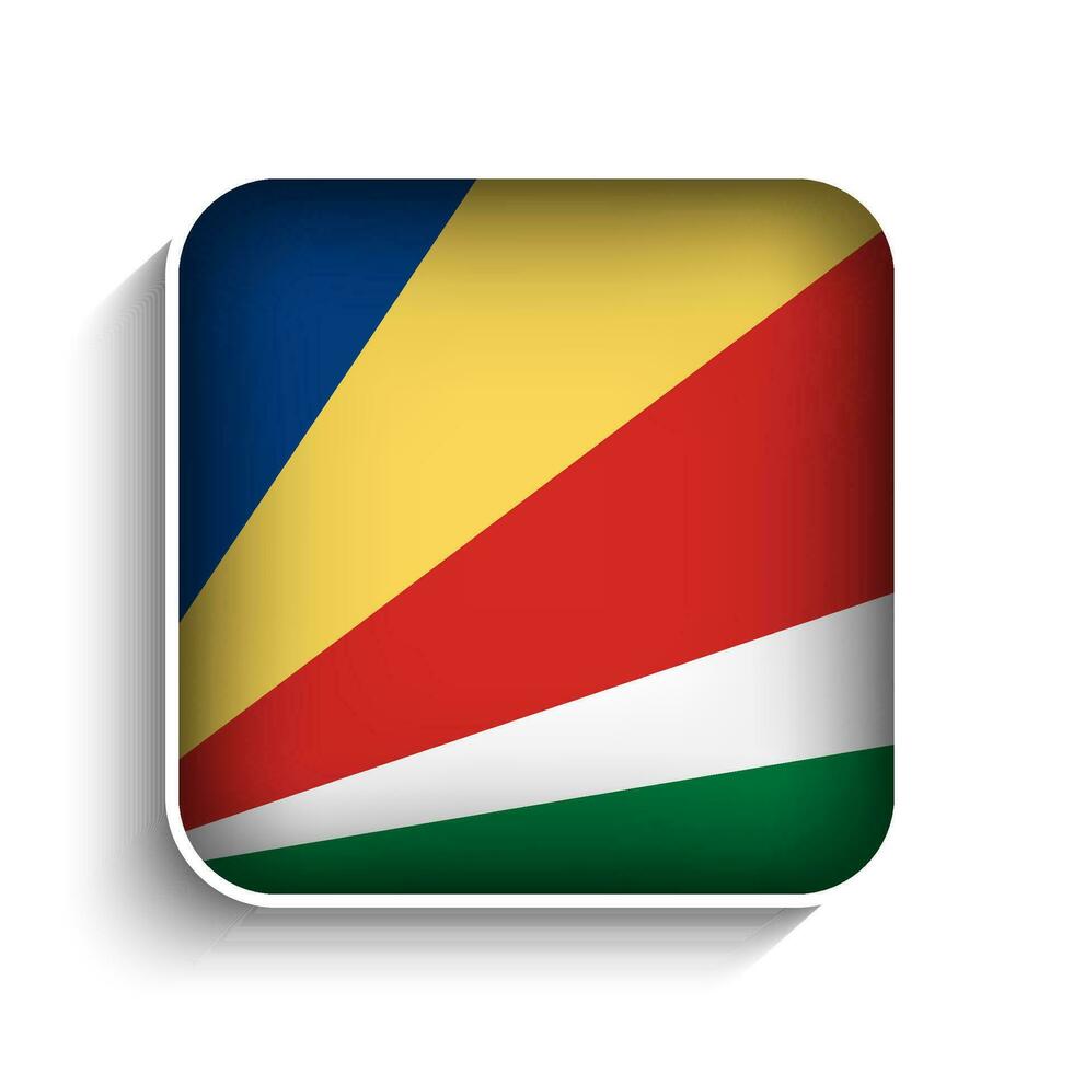 Vector Square Seychelles Flag Icon