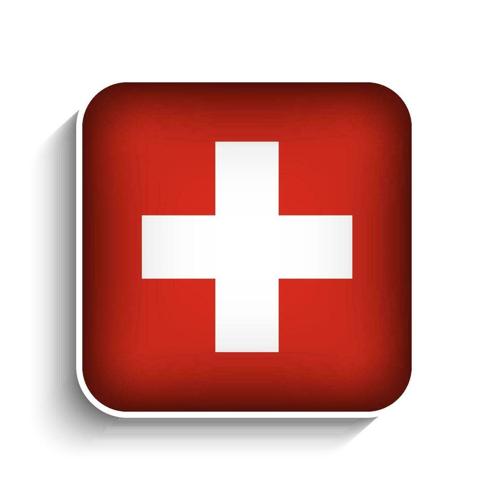 Vector Square Switzerland Flag Icon