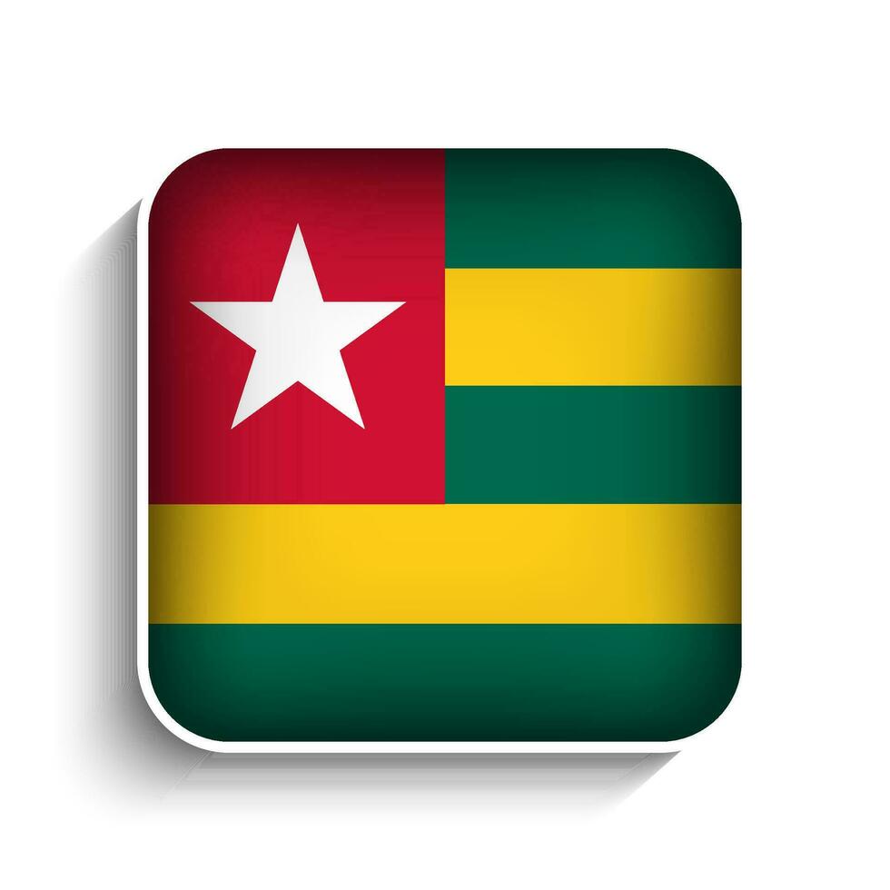 Vector Square Togo Flag Icon
