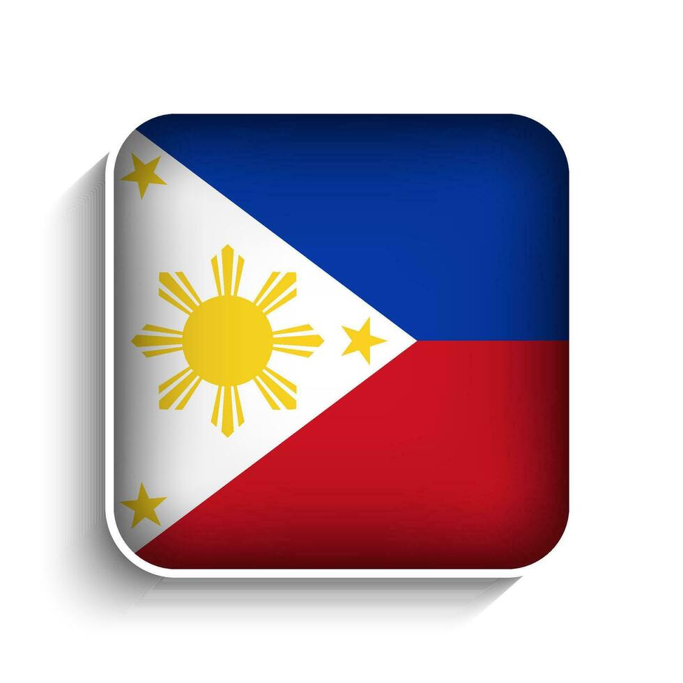 Vector Square Philippines Flag Icon