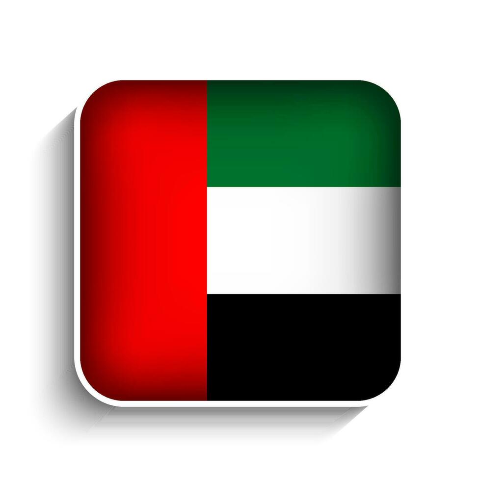 Vector Square United Arab Emirates Flag Icon